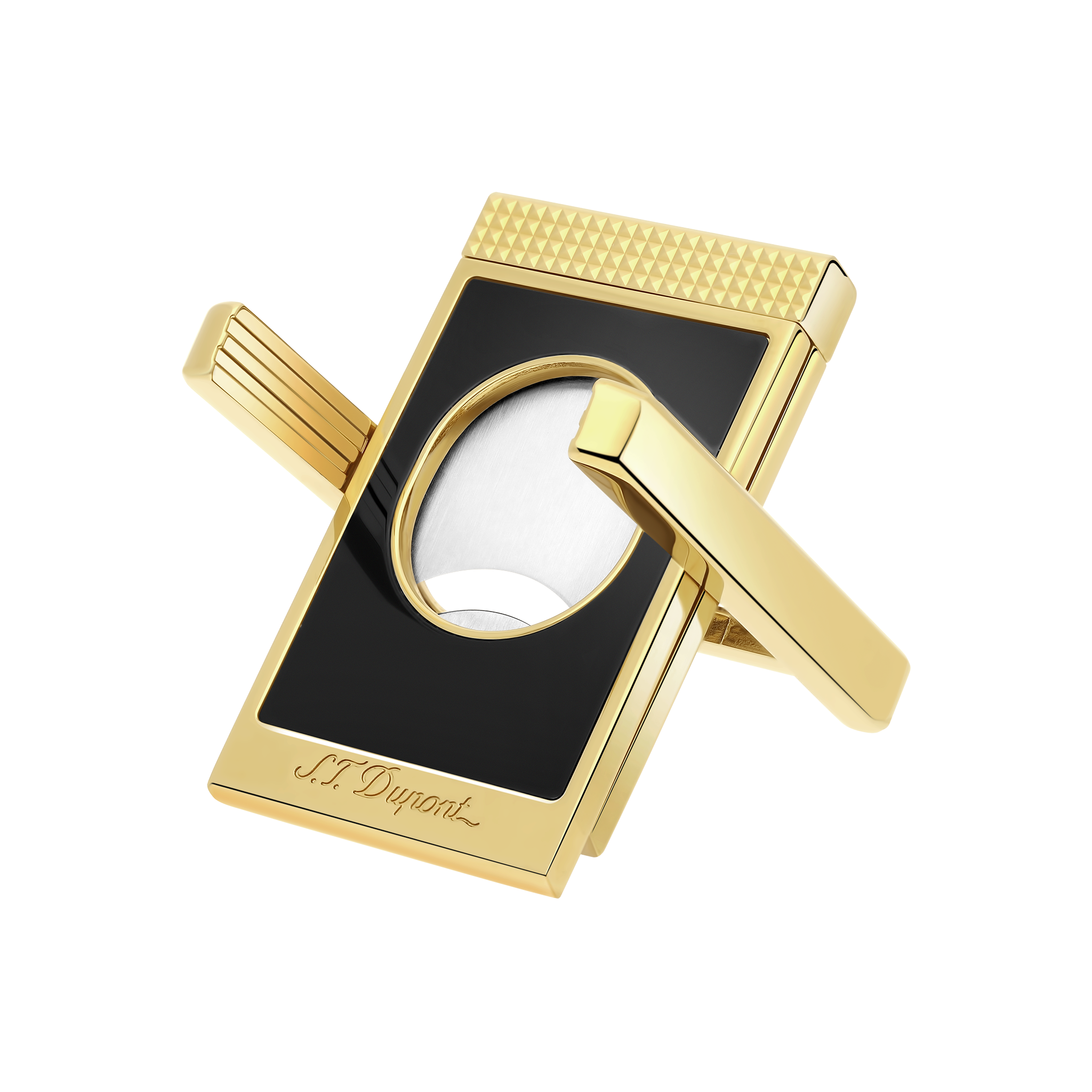 S.T. Dupont Black and Gold Cigar Cutter Stand view 2