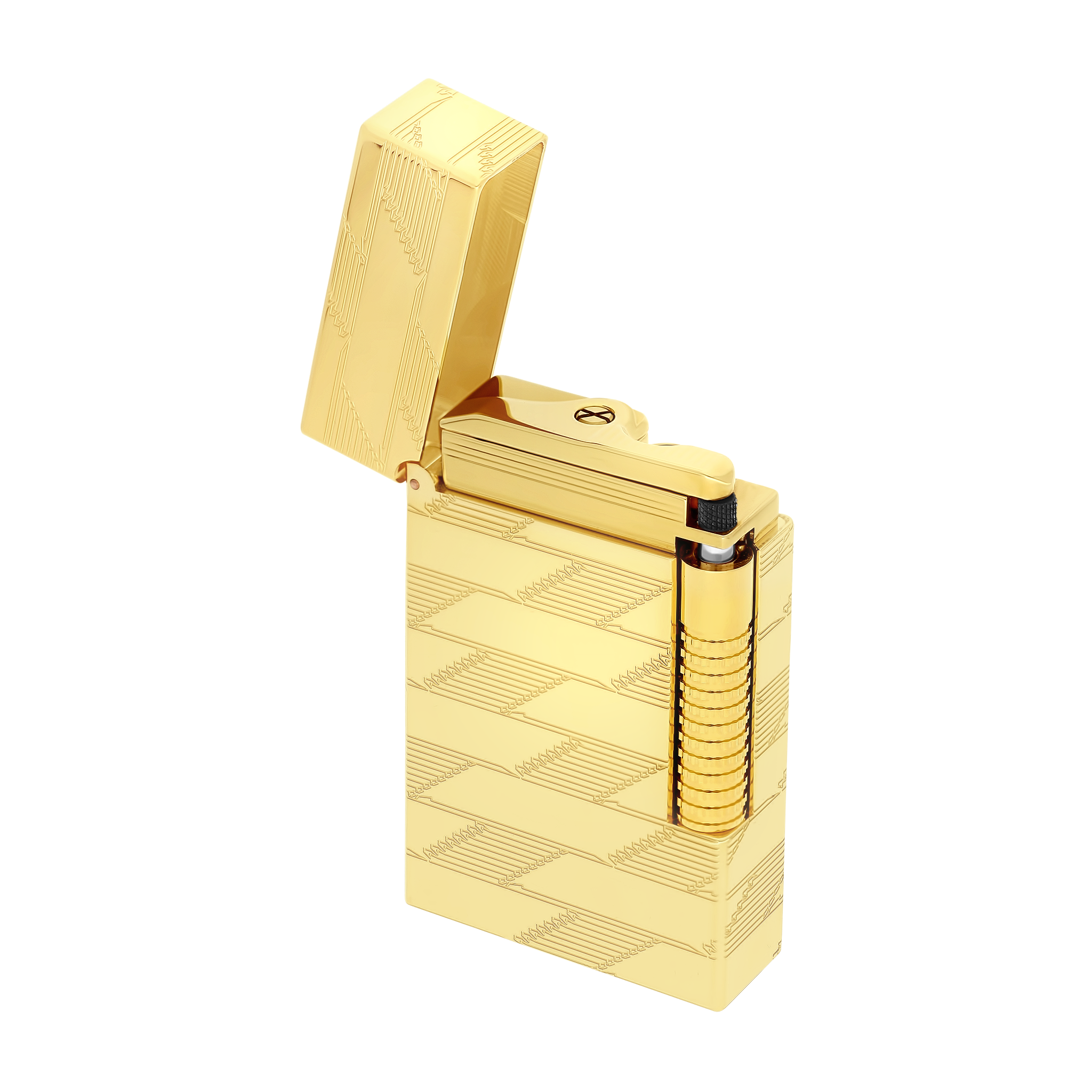 Guilloche lighter – Le Grand Dupont Monogram Gold view 3