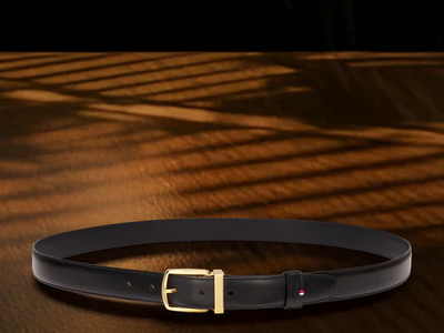 Black belt with gold buckle