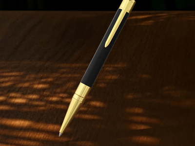 Elegant black and gold pen